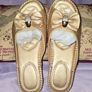 Chic Gold Women's Slip-On Loafers